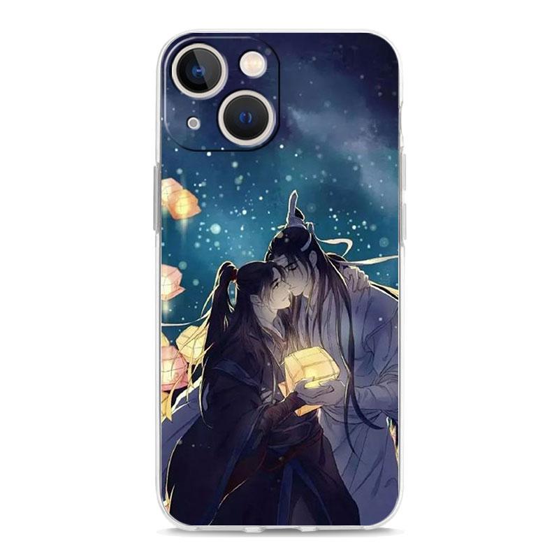Luxus-Telefonhülle für iPhone 15 14 13 12 11 Pro Max XS X XR 7 8 Plus Soft Clear Stoßfeste Hülle Anime Mo Dao Zu Shi Wei Wuxian