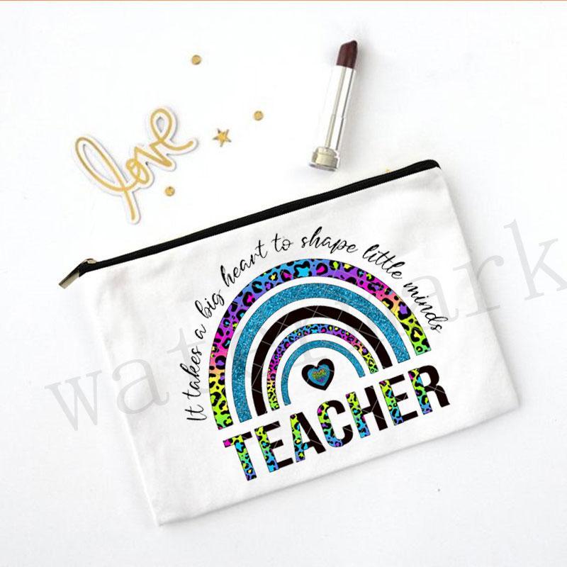 

Teacher Pencil Cases School Stationery Supplies Storage Bags Travel Wash Pouch Gifts kawaii Makeup Bag Beat gift for teacher хакі