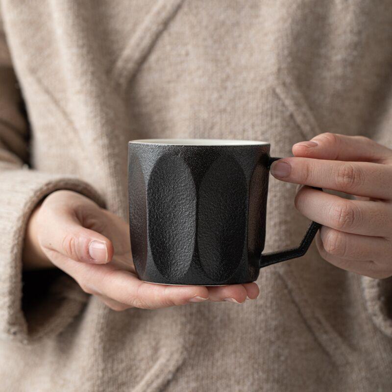 Retro Coffee Cup Creative Souvenir Cup Afternoon Tea Ceramic Mug Japanese Coarse Pottery Water Cup Breakfast Cup