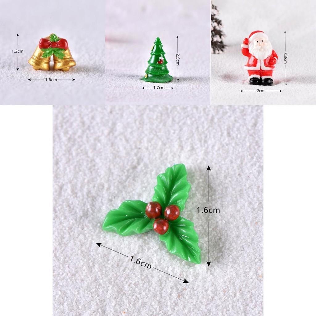 Niedliche und bunte Harz-Weihnachtsmann- und Schneemann-Mini-Ornamente für festliche Heimdekoration