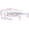 VidaXL Lit de jour avec lit gigogne et matelas noir 100x200 cm velours 3196726