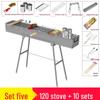 Butterfly Roasted Thick Lamb Skewers: Large Charcoal BBQ Rack, 1.2m Long, 18cm Width
