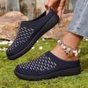 Shoes women's new flat slippers fly-woven mesh casual shoes fashion lazy shoes foot cover breathable mother shoes