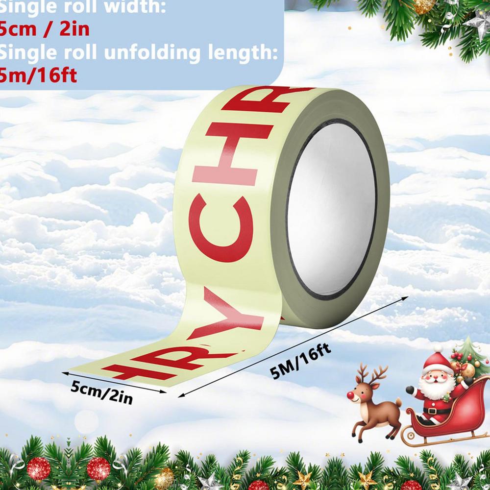 16,4ft Weihnachts-Absperrband DIY Weihnachten Im Dunkeln leuchtendes dekoratives Warnband Leuchtende Feiertagsdekorationsbandrolle
