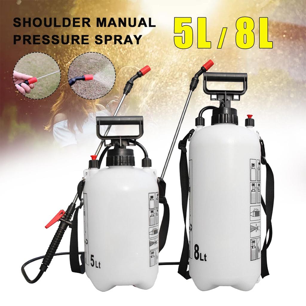 5L/8L Gardening Sprayer Shoulder Type Pressure Sprinkler Shoulder Manual Pressure Spray Bottle Plant Irrigation Watering