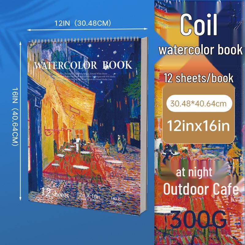 Van Gogh Starry Night Sketchbook: Art Student's Thick Drawing Book for Colored Pencils