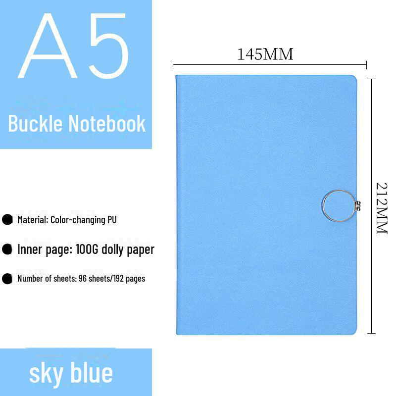 Quaderno A5 Business Spot: Pelle Creativa con Fibbia Magnetica, Carino Design Coreano, Logo Personalizzabile, Scatola Regalo Inclusa.