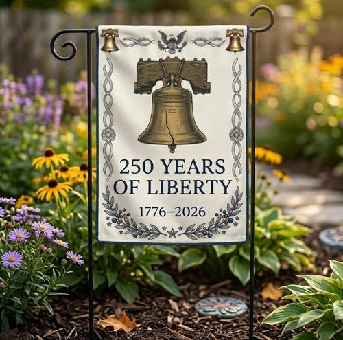 Liberty Bell 250 Years Garden Ag, America 250 Anniversary Yard Sign ZZY