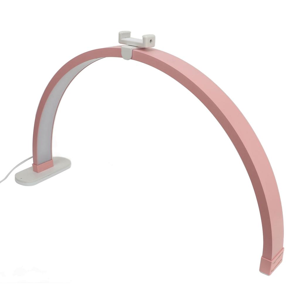 29.5in Half Moon Lamp 40W Eyelash Light with Phone Clamp Adjustable 2000lm 3200 To 5600K LED Beauty