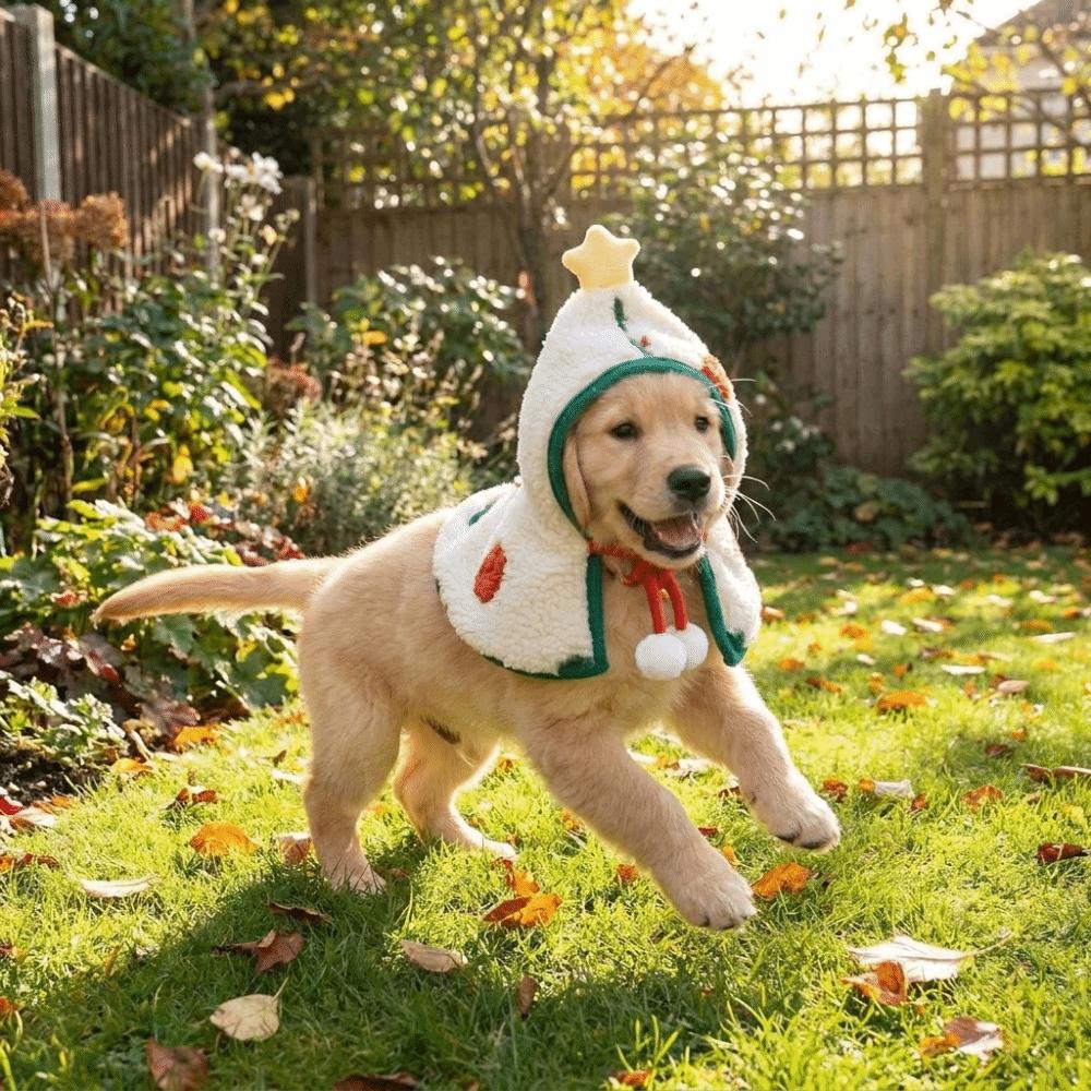 Warm Dog Christmas Cape Cute Pet Cloak Creative Clothing Cat Cosplay Costume Winter Outfit