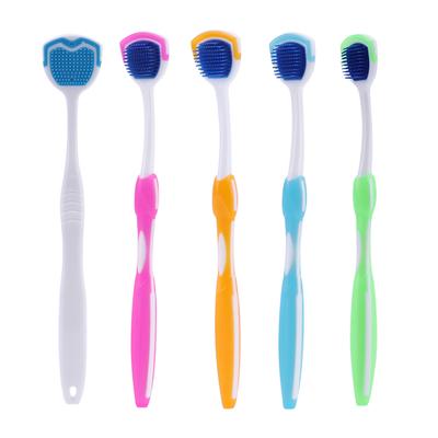 Soft Silicone Tongue Brush Tongue Coating Scraper Cleaning Toothbrush Mouth Fresh Breath Scraping Hygiene Oral Health Care Tool
