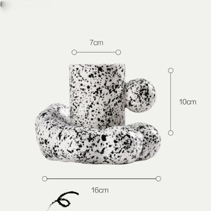 Home Ceramic Mug Creative Shape Breakfast Coffee Cup Couple Milk Cup 280ml Coffee Mug Living Room Decoration Dining Tableware