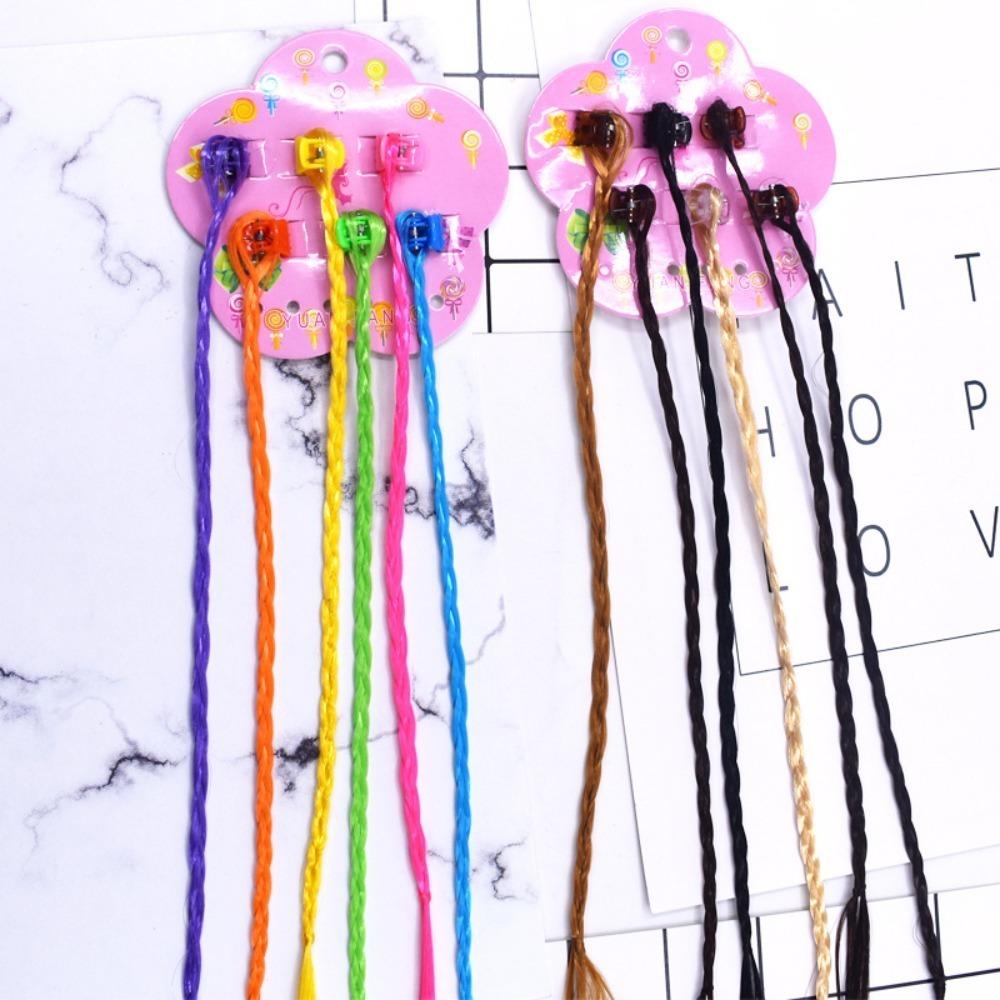 Cute Colorful Braids Hair Accessories Hair Clips Hairpin Hair Extensions  Stage performance