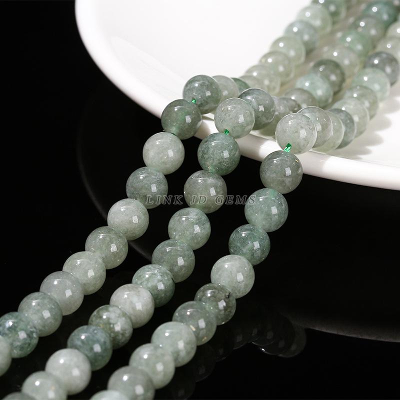 Jinde Jewelry Dark Green Burmese Jade Round Beads Bracelet DIY Accessories