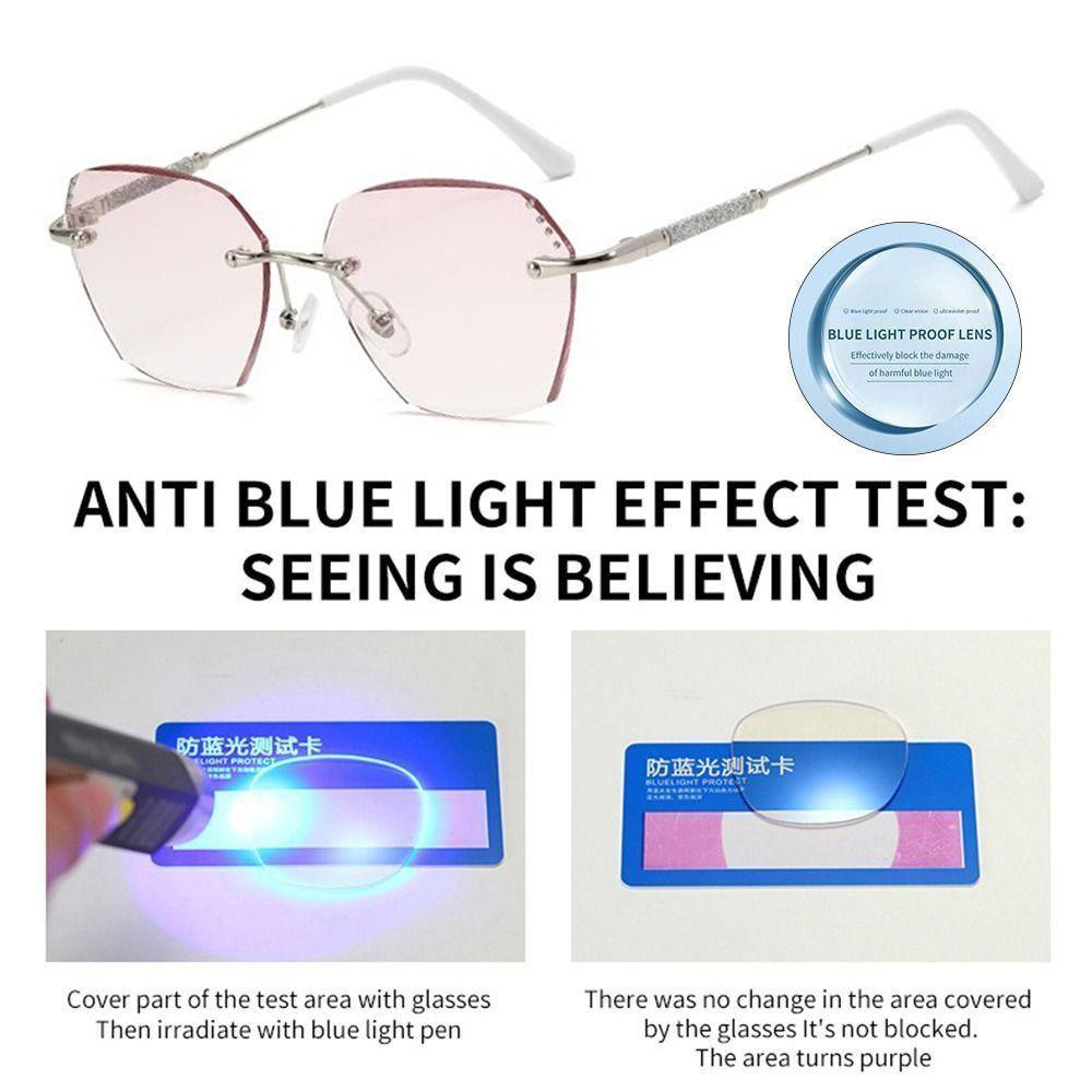 Blue Ray Blocking Anti-Blue Light Reading Glasses Eye Protection Vintage Hyperopia Glasses Glitter Frame Luxury Diamond