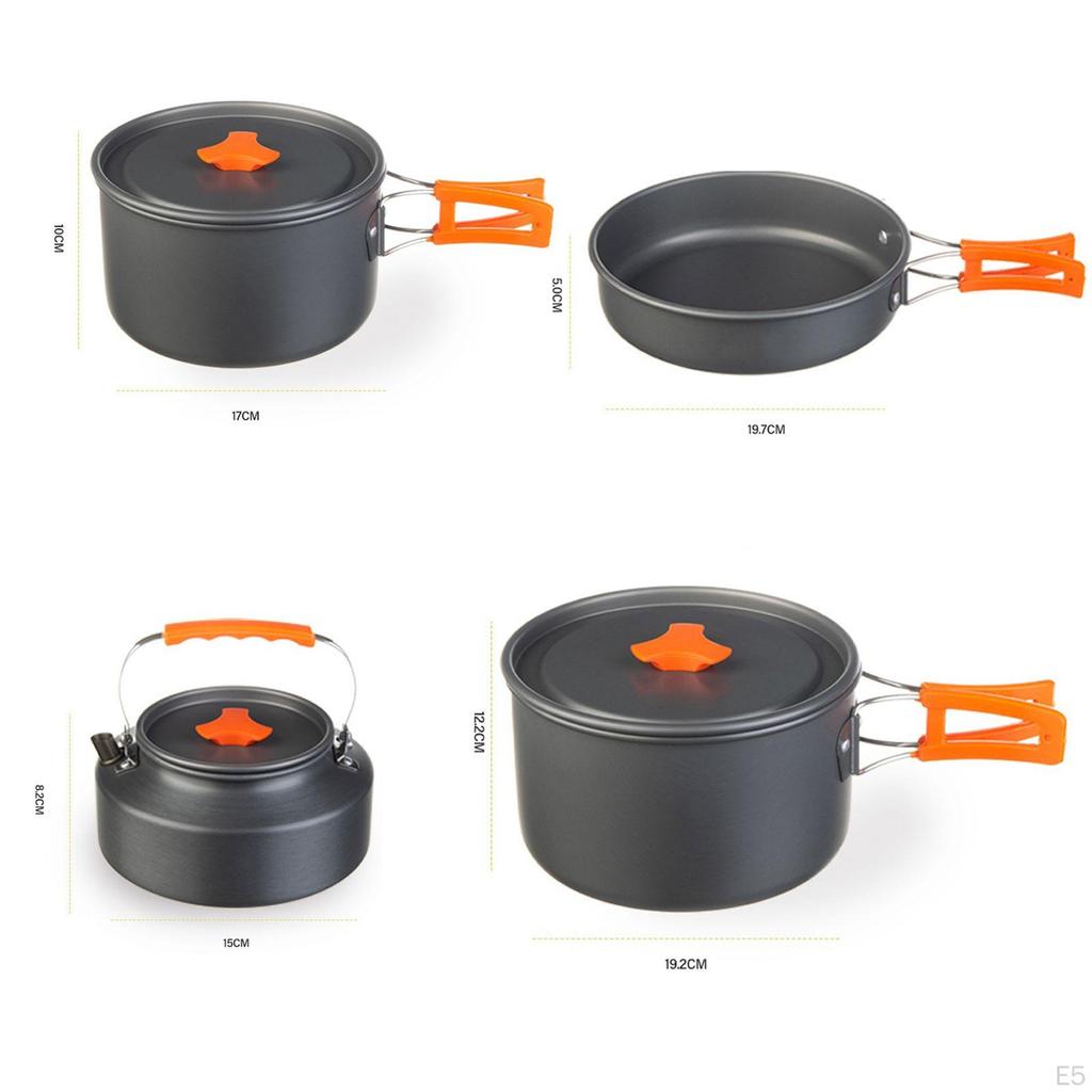 Camping Cookware Set Cooking Pot for Outdoor Family Backpacking