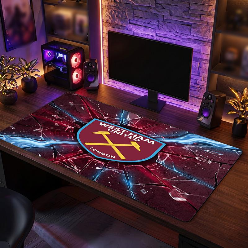 Tappetino per Mouse Grande Stampa West Ham United Football, Tappetino Esteso Antiscivolo per Scrivania da Gioco per Ufficio Casa