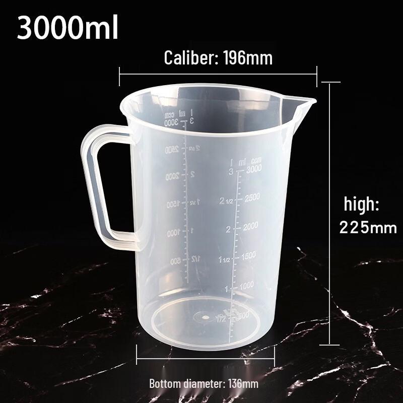 3000ml PP Plastic Measuring Beaker with Handle