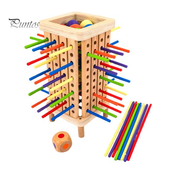 

1 набор деревянных игральных костей с 36/42 палочками, 6 шариков, мелкая моторика, разноцветные палочки, счет, математическая образовательная настольная игра для малышей и мальчиков Square