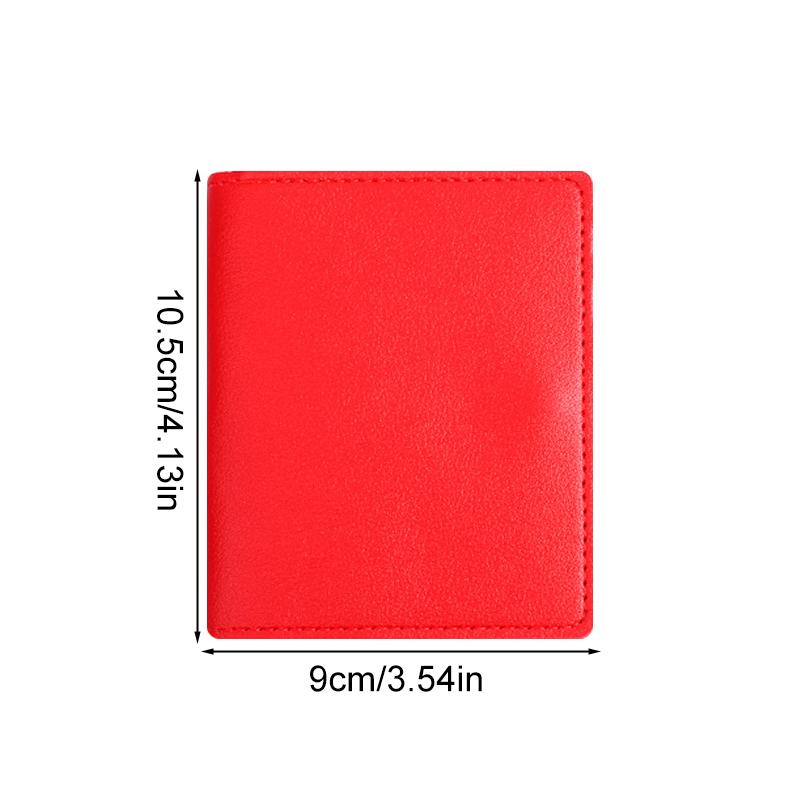 1Pc PU Leather Short ID Wallet Business Ultra Thin Credit Card Bags Purse Hasp Card Holder