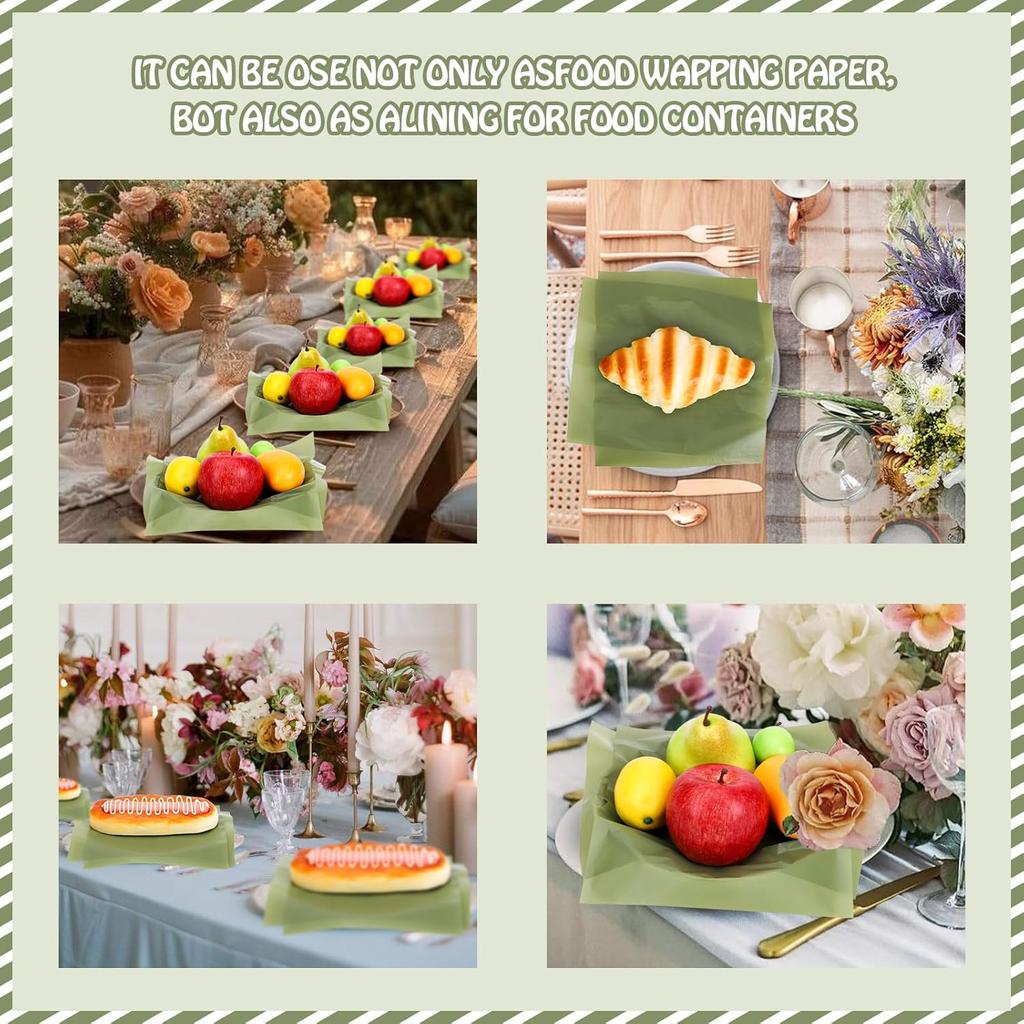 150Pcs Lime Green Deli Paper, 9.8 x 8.3in Lime Green Proof Food Deli Grease Resistant Paper for Home Kitchen