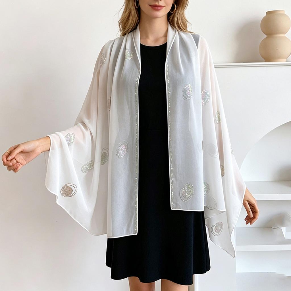 Women's Fashion Versatile Scarf Beach Tie Cover-Up Coat Shawl