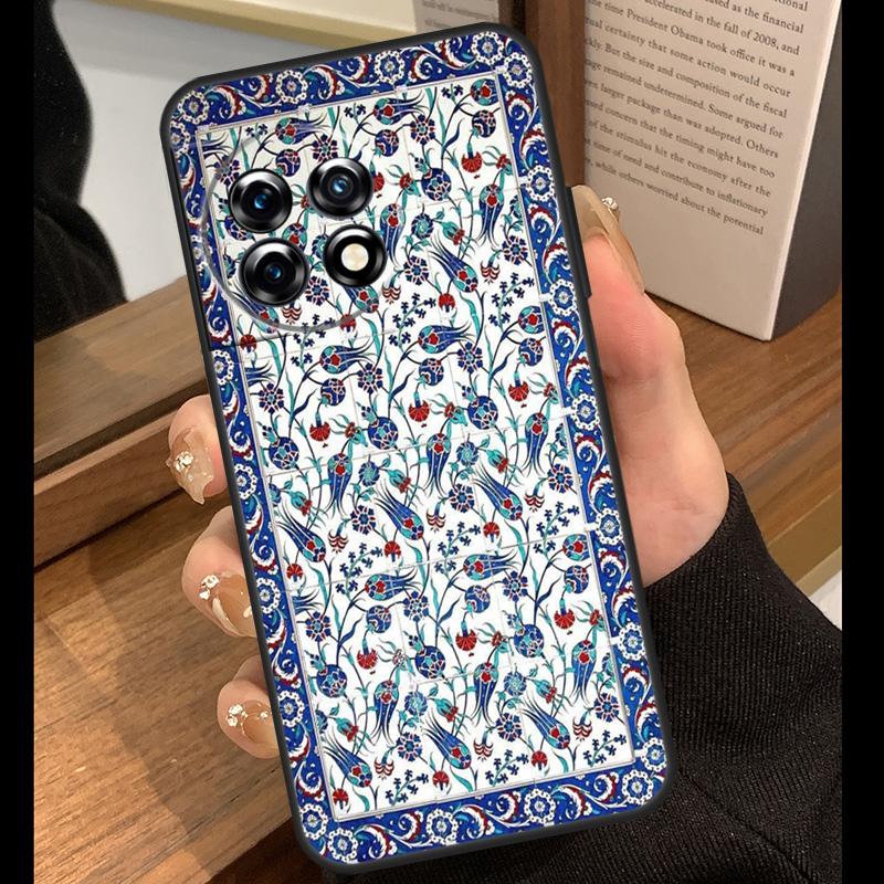 Ancient Floral Tiles Case For OnePlus 15 13 12 11 10 15R 13R 12R 10T 13T OnePlus Nord 5 CE 4 3 Lite N20 N30 Cover