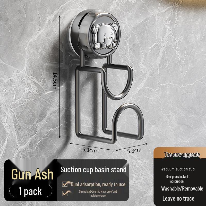 

No-Drill Suction Cup Pot Lid & Cutting Board Storage Rack, Folding Wall Mount Shelf 1 Piece серый