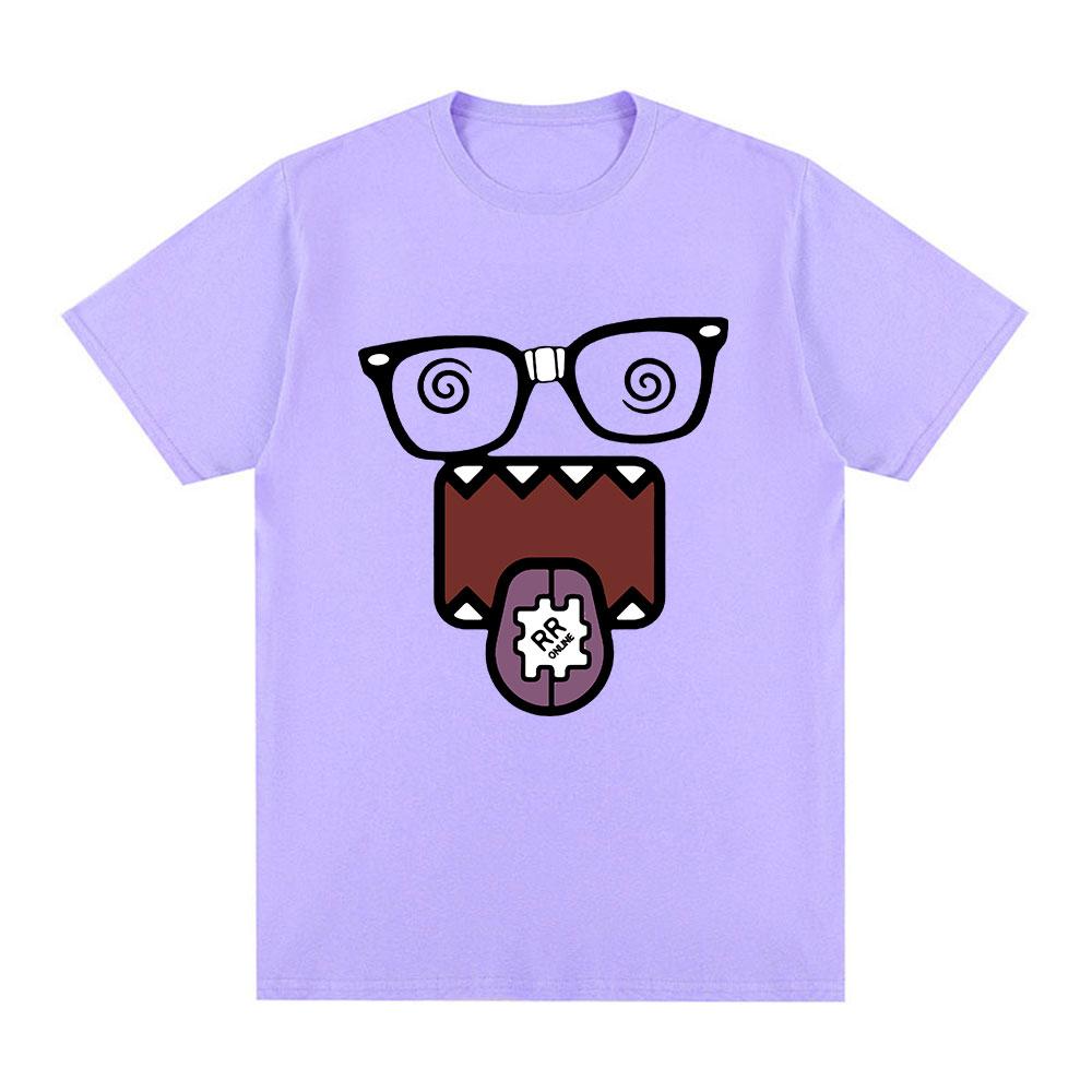 Domo Kun Funny Meme T Shirts Men's Women Clothing Cotton Casual T-Shirts Vintage Short Sleeve Oversized T-shirt Tops Streetwear