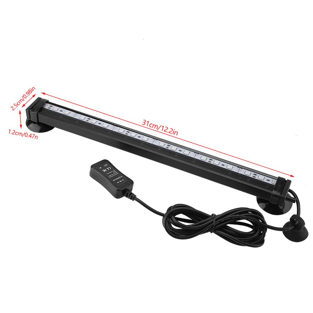 Fish Bubble Light Underwater Led Light with Remote Control Aquarium Light Kit 16cm