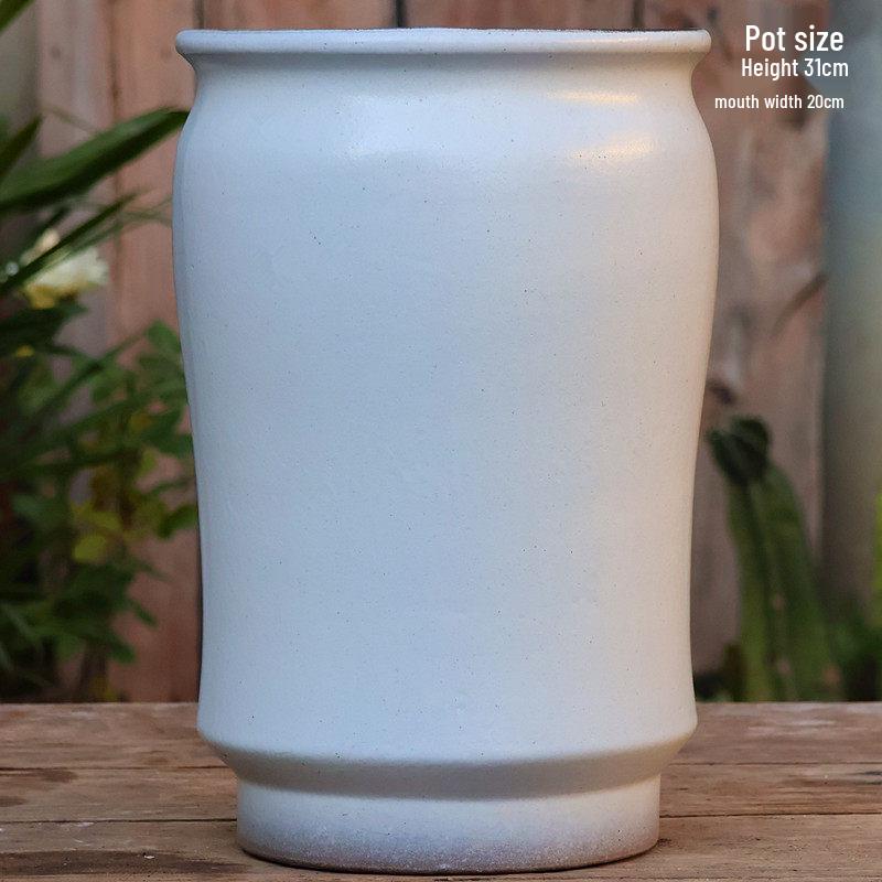 Large Wintergreen Bougainvillea Ceramic Flower Pot - Breathable, Tall Succulent & Tree Ceramic Jar