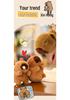 Le Ji Er Capybara Plush Toy Keychain with Wagging Tail & Bubble Blowing Pendant