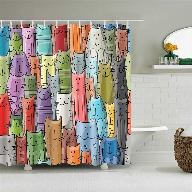Classic Blue Sky Animals Seaside Shell Shower Curtain Bathroom Curtain Frabic Waterproof Polyester With Hooks