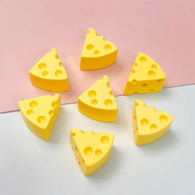 Comida de simulación y queso de juego accesorios de resina pegamento de crema abalorios diy zapatos con agujeros accesorio para horquilla llavero