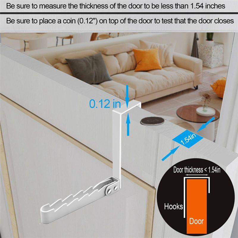 M-Modern-2 Pack Over The Door Hooks Hanger, Sturdy Foldable Over Door Drying Rack For Clothes, Coats, And Towels
