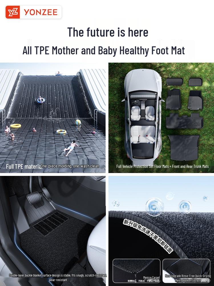 Tesla Model 3 & Y Full Coverage TPE Floor Mats by YL