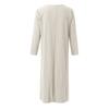 Lässiges, lockeres, langärmeliges Swing-Kleid mit einer Tasche und Rundhalsausschnitt für Damen