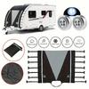 4 Ply Thicker Fabric RV Caravan Front Towing Cover With 7 Straps Anti-UV Dustproof Snow-Block Protection Cover Exterior Parts