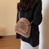 Plush Bag Women'S Pearl Chain Bag Crossbody Bag Fashion Texture Portable Fur Bag