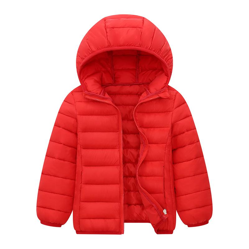 Kids Boy Lightweight Down Jacket Autumn Winter Coats Children Girl Warm Hooded Outerwear Teen Students Cotton Clothes