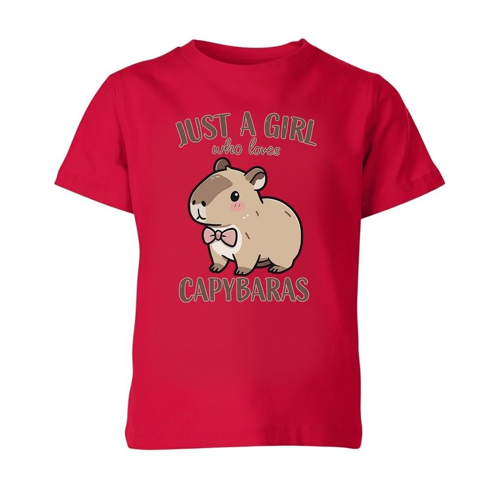 Just A Girl Who Loves Capybaras Unisex Kids T Shirt Funny Cute Capybara Gift Tee S