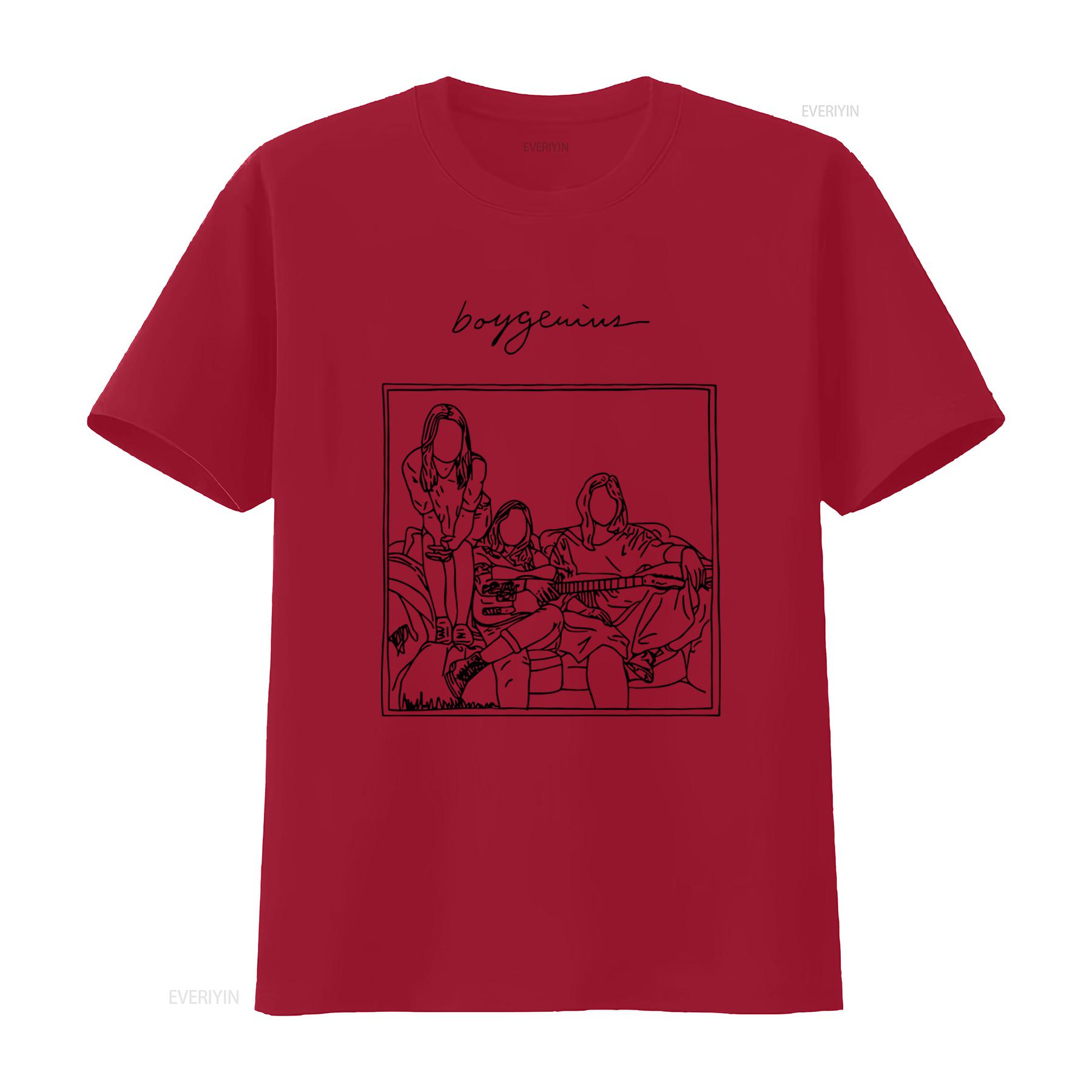 Boygenius T Shirt 2023 Rock Band Music Tour for Fans vintage Washed Unisex streetwear fashion Casual Breathable S