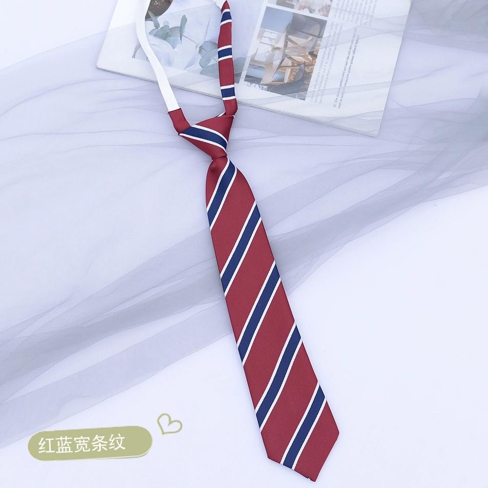 Preppy Chic JK Ties Women Young Girls Striped Necktie Retro Badge Brown Lazy-tie College Student DK Uniform Shirt Dress Cravat