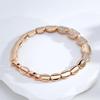 Golden Oval Link Zircon Bracelet for Women Personality Blingling Accessories Luxury Costume Jewelry