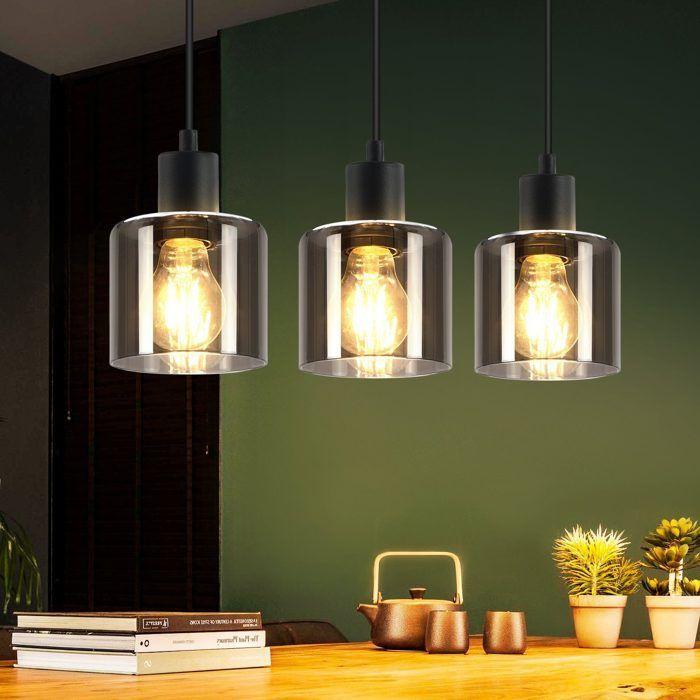 Suspension - NETTLIFE - E27 3 ampoules - Noir - Métal - Ø68 x H170 cm