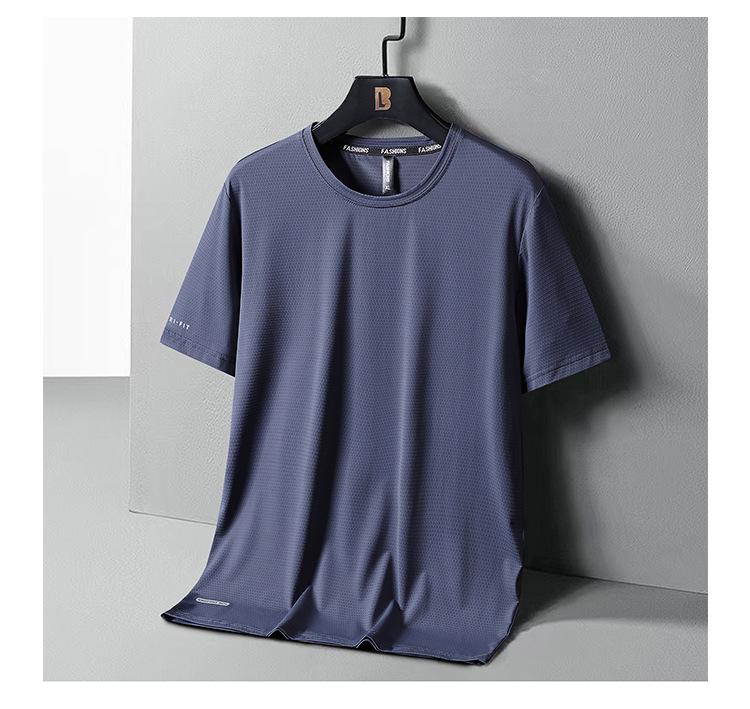 Men's Plus Size Quick-drying Ice Silk Short Sleeve Sports T-shirt