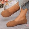 Women's New Large Size Hollow Low Top Single Shoes Retro Soft Sole Breathable One Foot Pedal Lazy Shoes Doudou Shoes