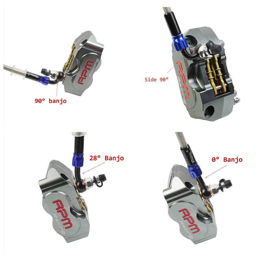 Montare banjo de frână Scoateți din aluminiu Moto întărită hidraulică Ambreiaj de frână Linie de furtun de ulei AN3 pentru motocicletă ATV Dirt Bike Buggy