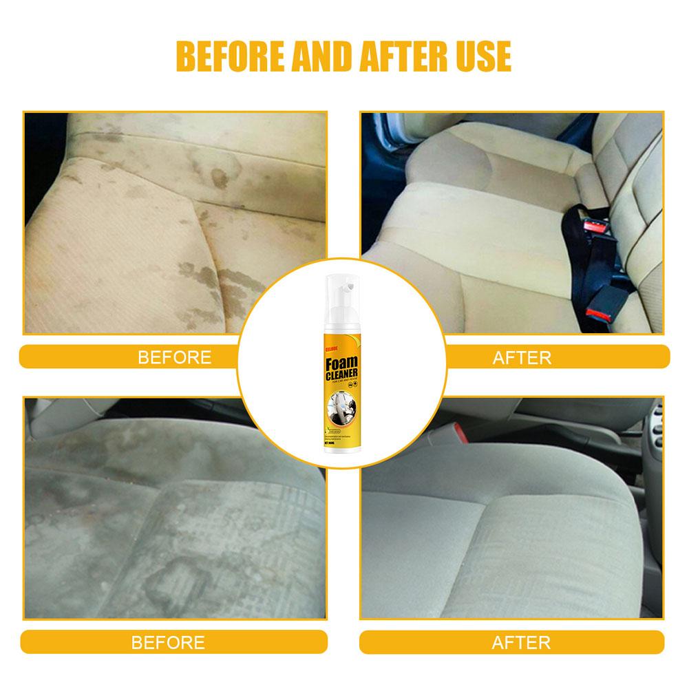 30/60/100/150ML Sprühschaumreiniger Lederhärter Blasenreinigungsspray Autoinnenraumwäsche Wartung für den Auto-Heimgebrauch