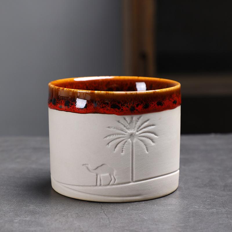 Japanese Style Ceramic Kiln Change Coffee Mugs Creative Retro Home Office Breakfast Couple Milk Tea Cups Drinkware Water Cup